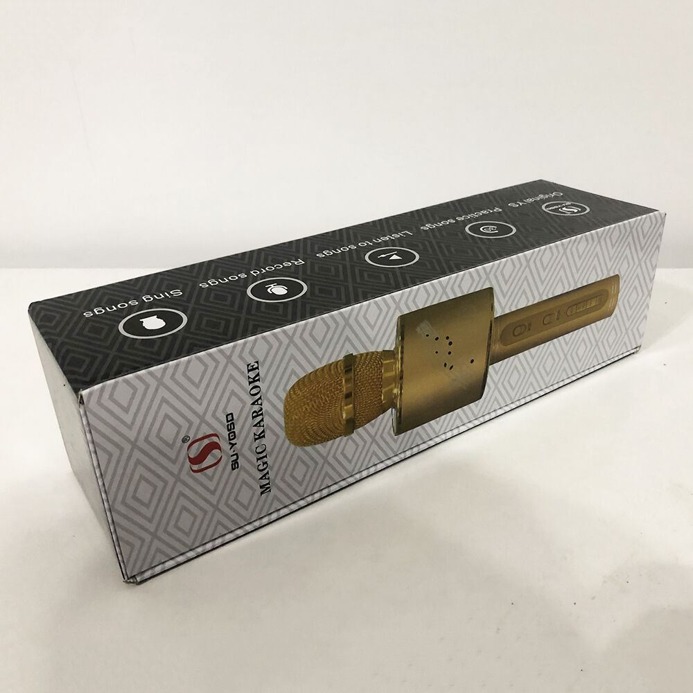 Бездротовий Bluetooth Мікрофон для Караоке Мікрофон DM Karaoke Y 63 + BT. Колір: золотий