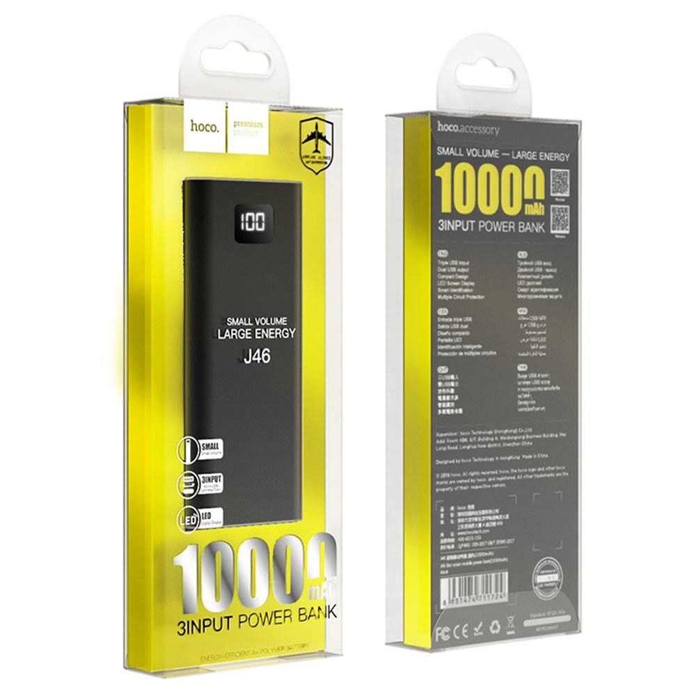 Мобільна зарядка павербанк Hoco Power Bank 10000mah J 46