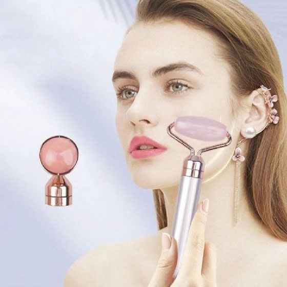 Масажер ролик електричний Facial Roller Massager. Колір: білий