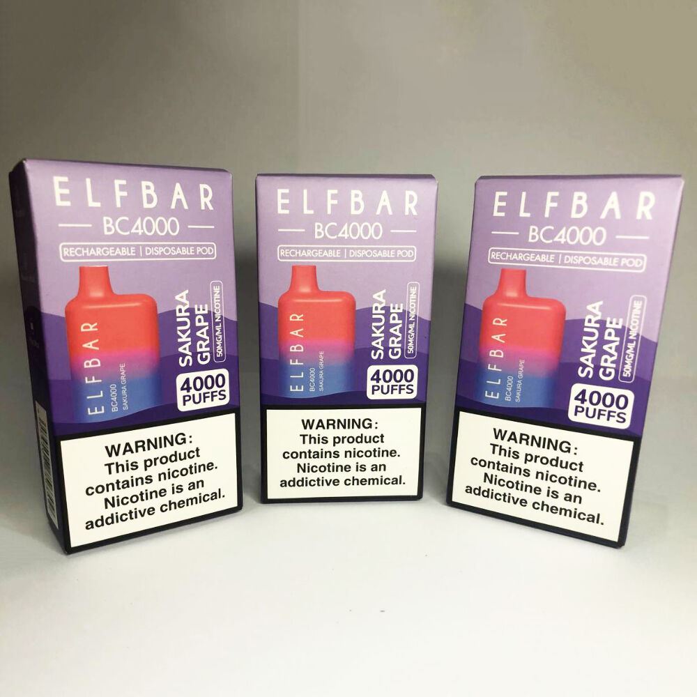 Elf Bar BC4000 Original 5% перезаряжаемый под. Сакура/Виноград