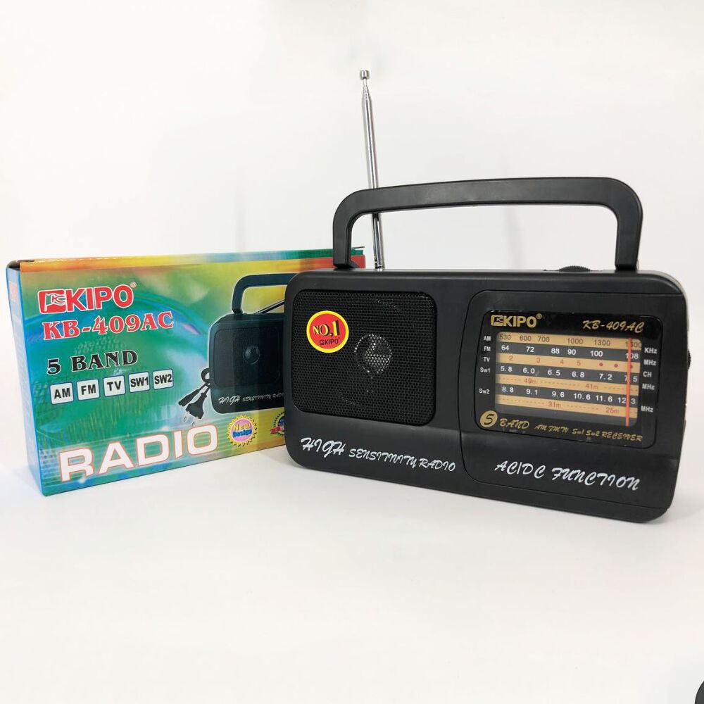 Радіоприймач Kipo KB-409AC потужний радіо FM c usb живлення від батареї R20 або від мережі