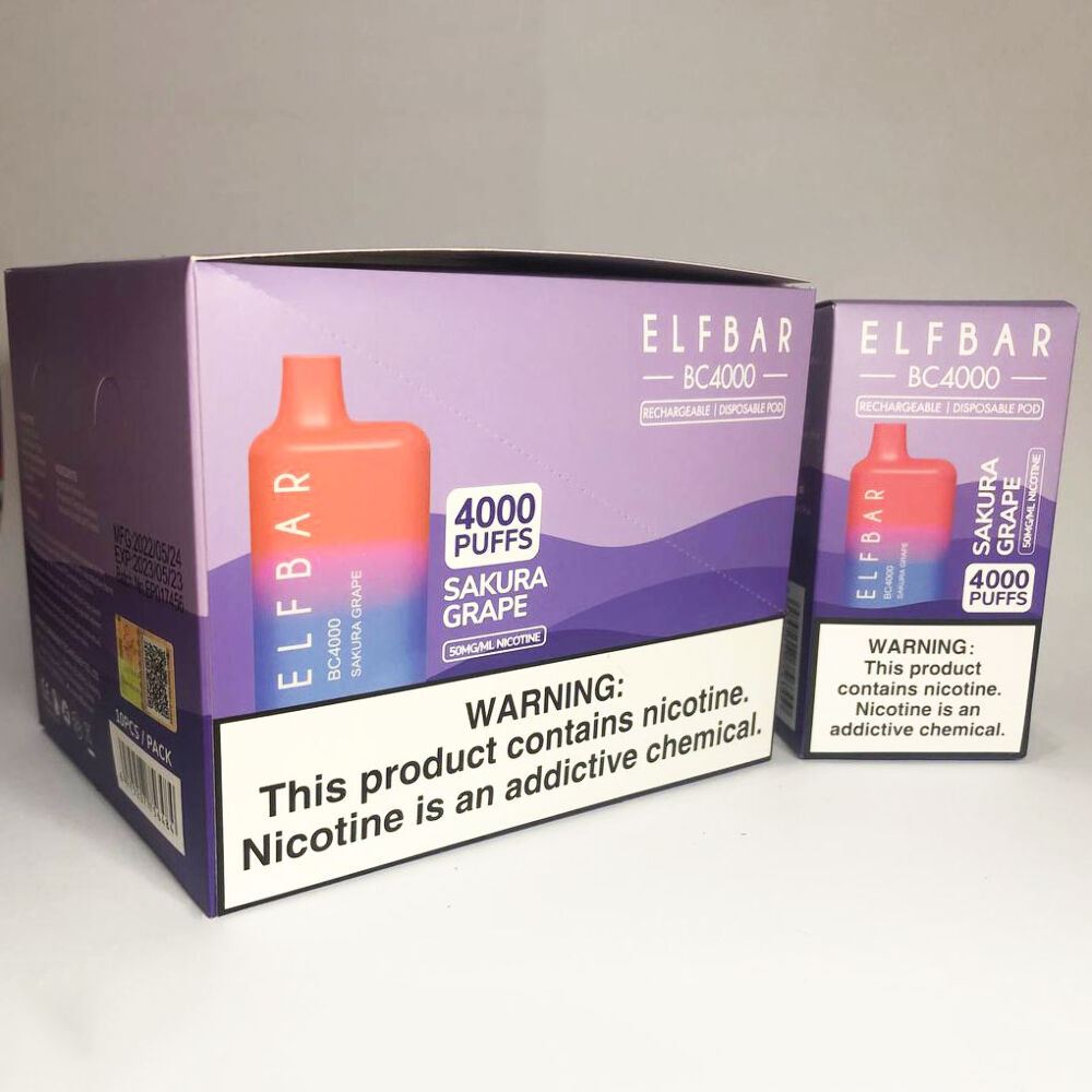 Elf Bar BC4000 Original 5% перезаряжаемый под. Сакура/Виноград