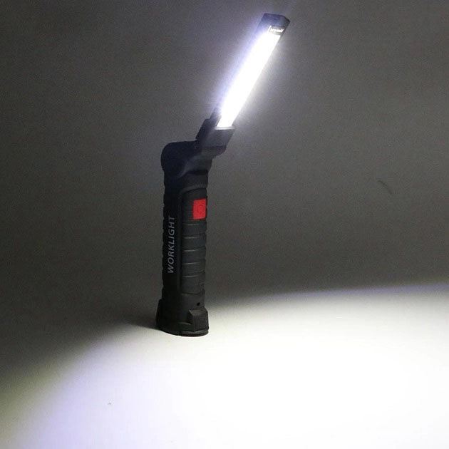 Ліхтар кемпінг W51-SMD+COB, поворот на 180º+180º, магніт, затискач, гак для підвісу, вбудований акумулятор