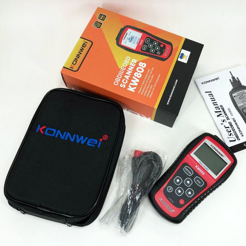 Автомобільний діагностичний сканер Konnwei KW808 OBD II/EOBD, Автотестер універсальний Адаптер