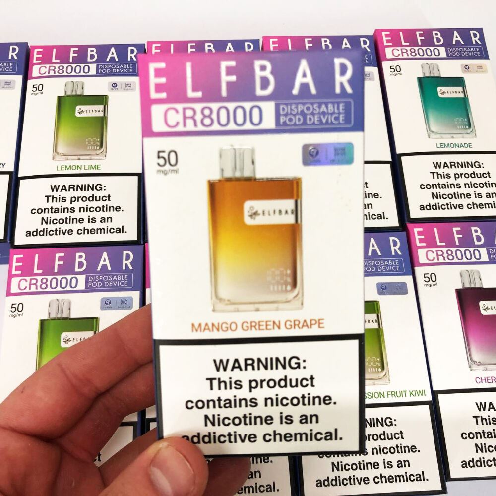 Elf Bar CR8000. Манго Зелений Виноград (Mango Green Grape)