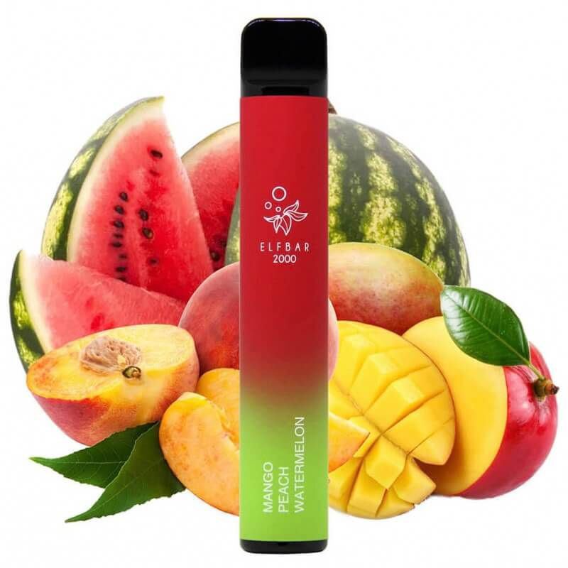 Elf Bar 2000. Манго Персик Кавун (Mango Peach Watermelon)