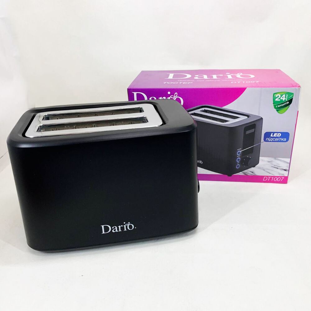 Тостер DARIO DT1007. Колір: чорний
