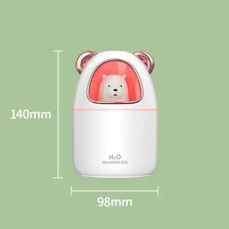 Зволожувач повітря Bear Humidifier H2O USB ведмежа на 300мл. Колір: білий