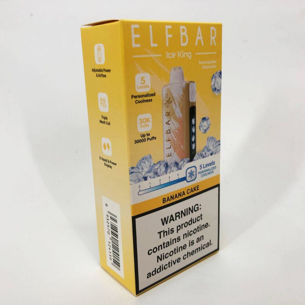 Elf Bar Ice King 30000. Банановый Пирог (Banana Cake)