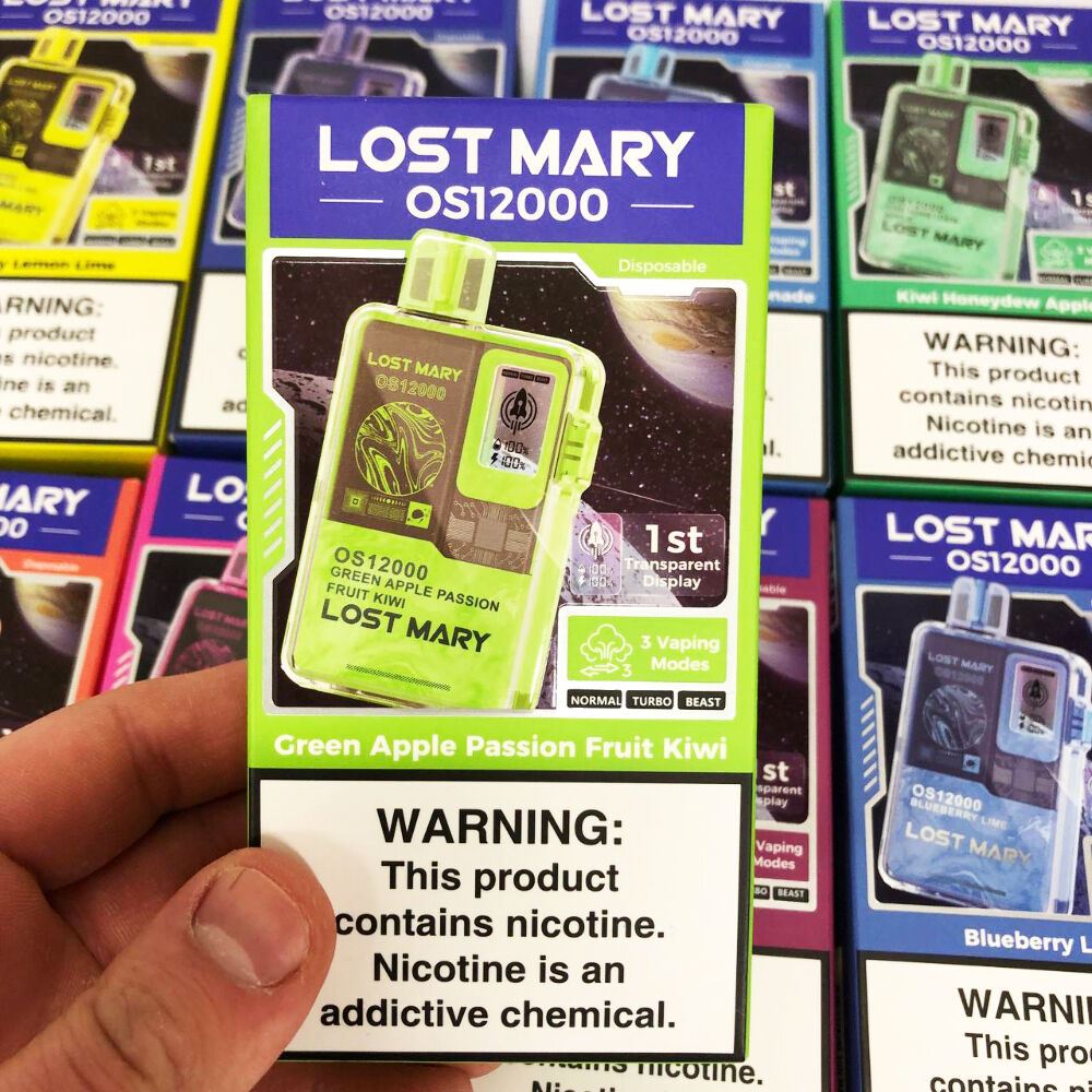 Lost Mary OS12000. Зелене Яблуко Маракуйя Ківі (Green Apple Passion Fruit Kiwi)