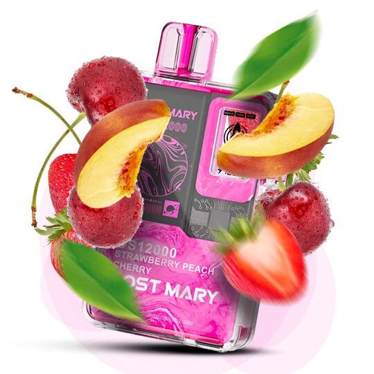 Lost Mary OS12000. Полуниця Персик Вишня (Strawberry Peach Cherry)