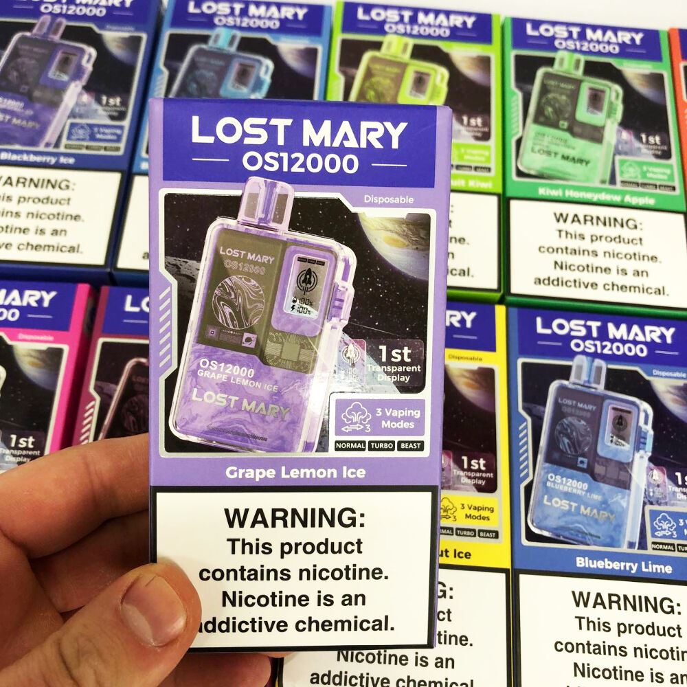 Lost Mary OS12000. Виноград Лимон (Grape Lemon Ice)