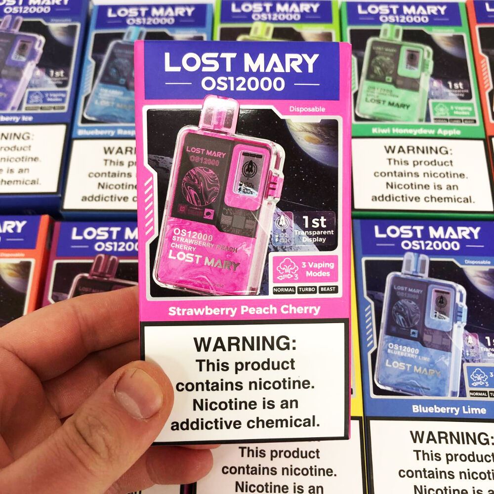 Lost Mary OS12000. Полуниця Персик Вишня (Strawberry Peach Cherry)