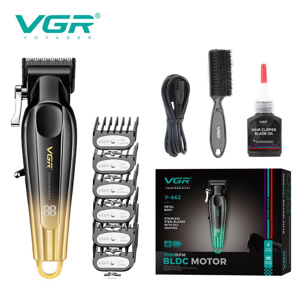 Акумуляторна машинка для стрижки VGR V-662 Колір: золотий