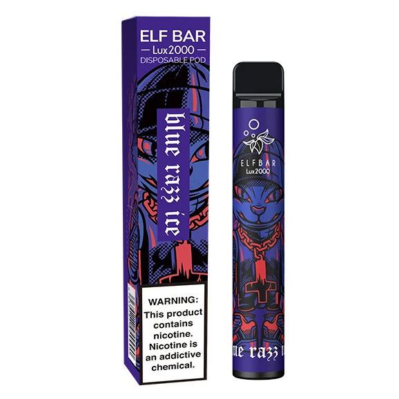 Elf Bar Lux 2000. Синій Лимонад (Blue Razz Ice)