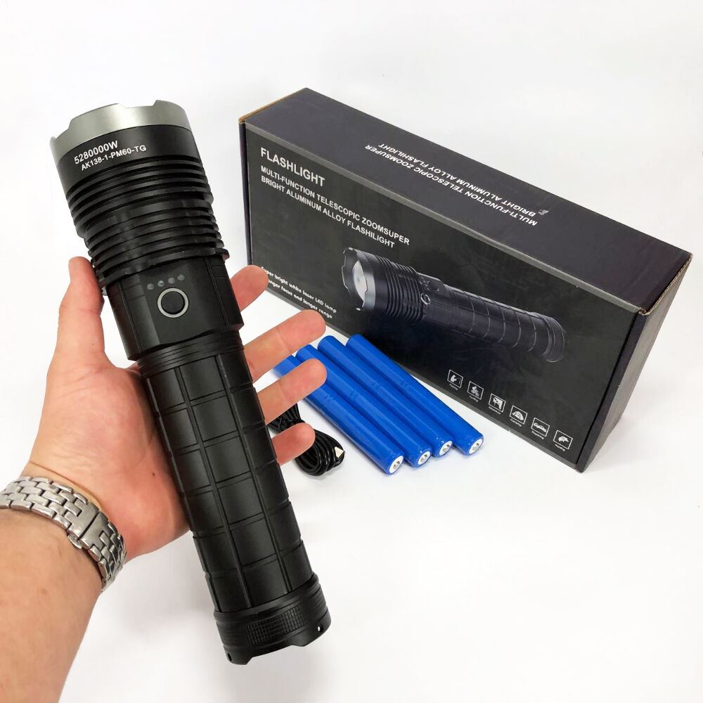 Ліхтар ручної моделі Police AK138-1 WHITE LASER LED PM60-TG 8х18650, USB-зарядка, Power Bank, зум