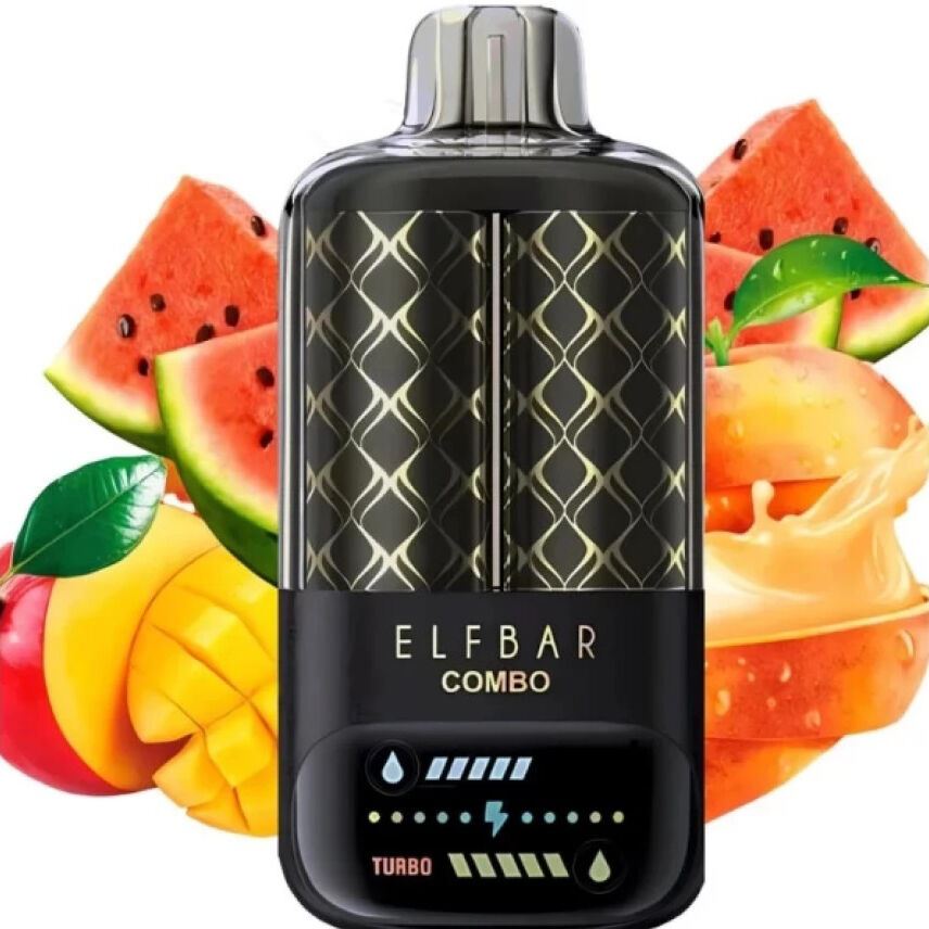 ELF BAR COMBO 25000. Перемикання смаків. Персик Манго / Кавун (Peach Mango / Watermelon)