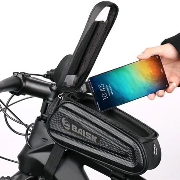 Велосумка F003/221G на кермо з відділенням під смартфон 23.5x10x14см