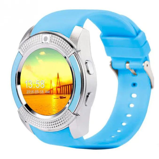 Розумний смарт-годинник Smart Watch V8. Колір: синій