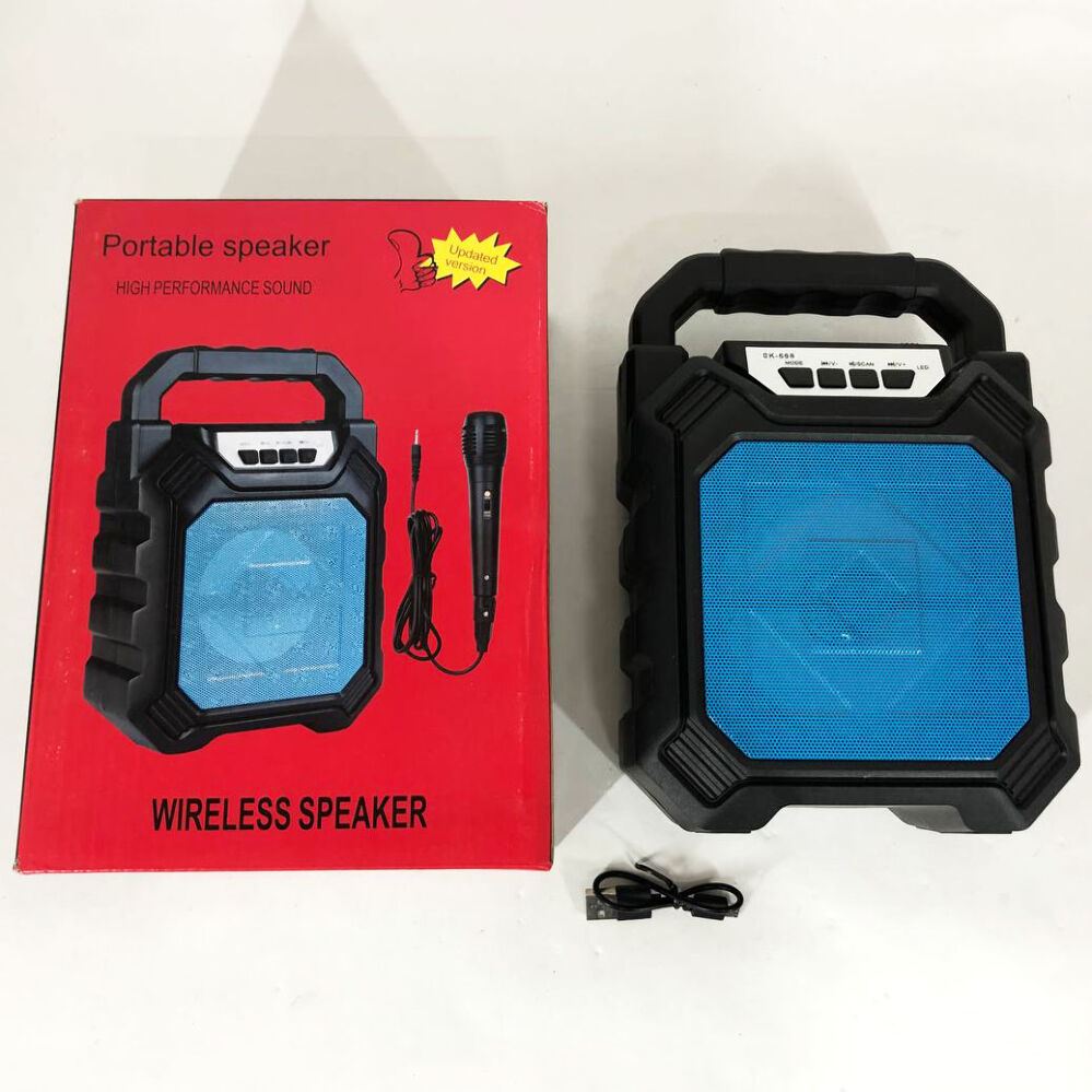 Бездротова портативна колонка Bluetooth YF-668BT. Колір: синій